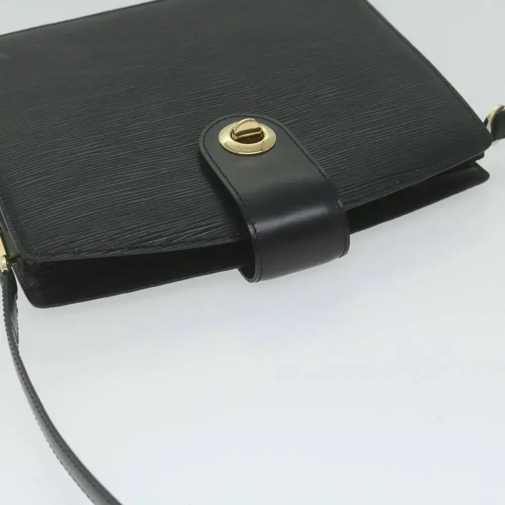 LOUIS VUITTON Epi Capuchin Shoulder Bag Black M52342